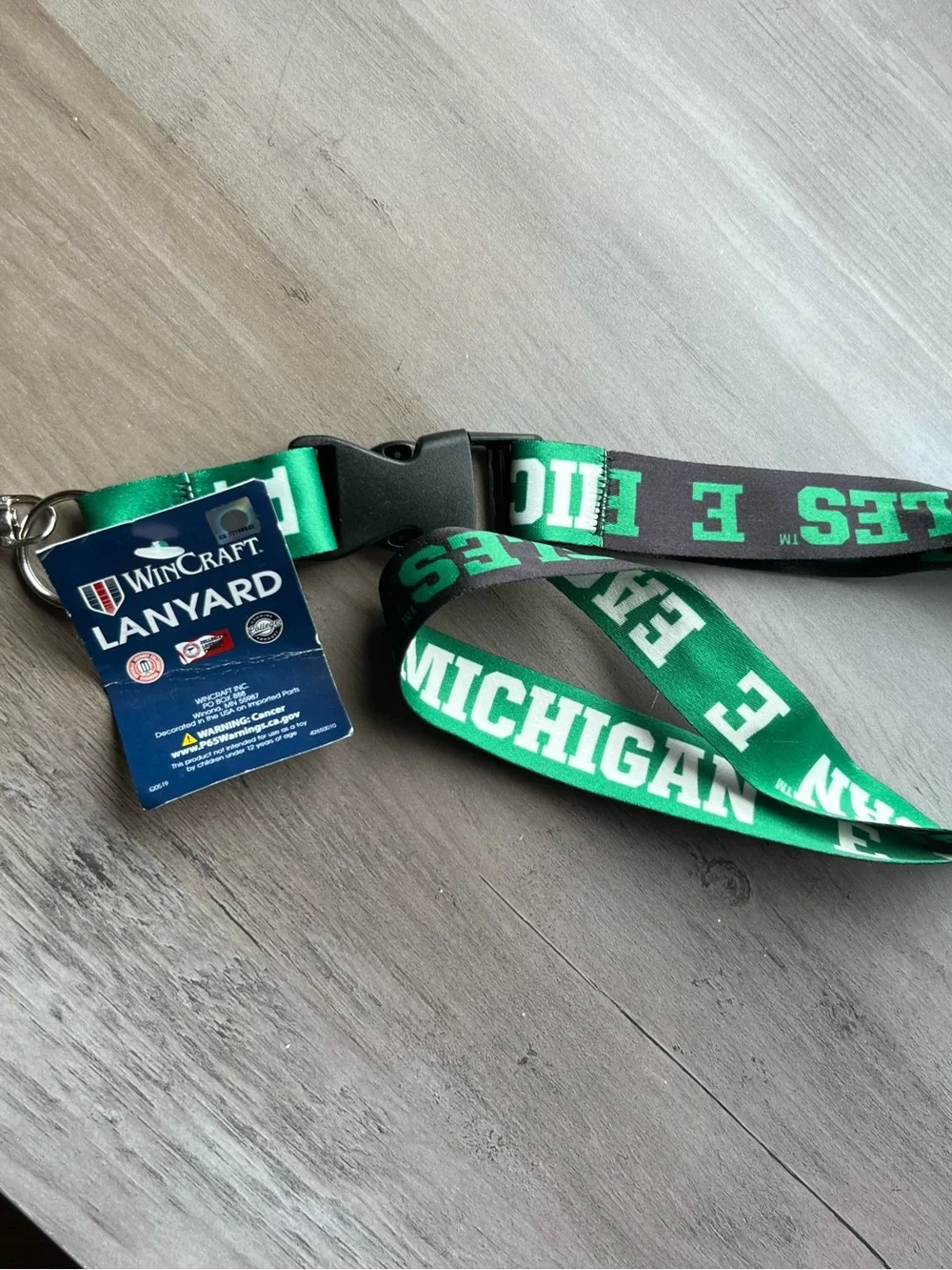 Eastern Michigan Eagles Green and Black Team Lanyard with Clip